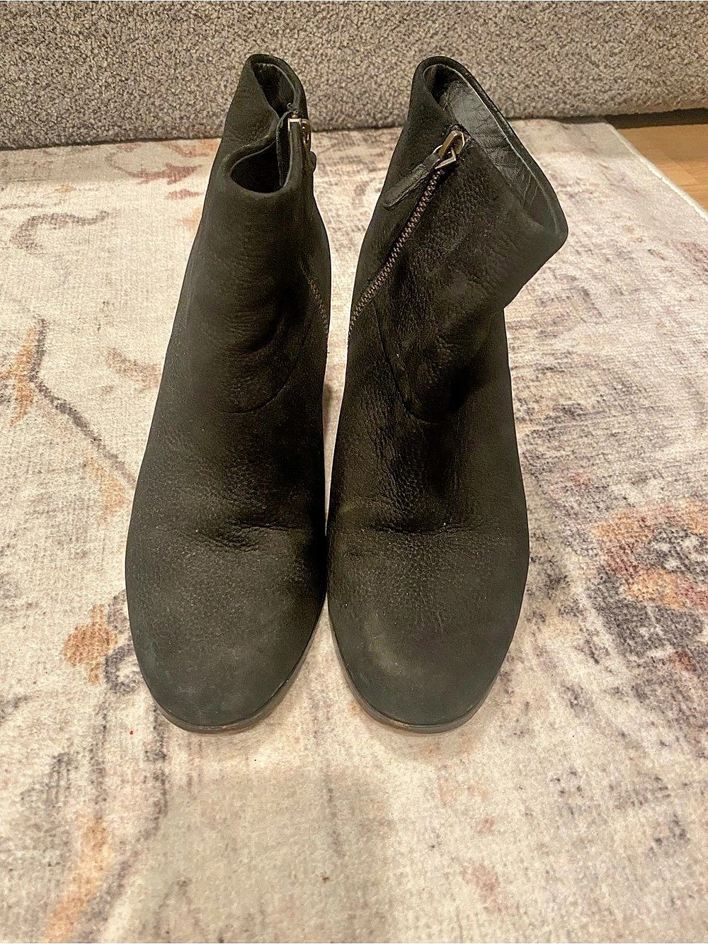 Cole Haan Chesney Suede Ankle Bootie Black Heeled Boots